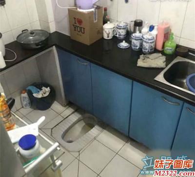 这是哪位设计师设计的，反厕所安在厨房。(WWW.m2322.com)