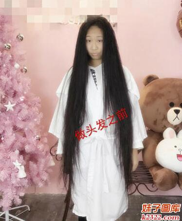 妹子这样披着头发是要去演恐怖据吗？(WWW.m2322.com)