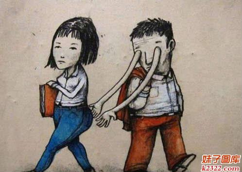 色漫画：男人天生就是用眼睛看女人的(WWW.m2322.com)
