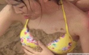 沙滩比基尼美女恶搞成男人图片大全