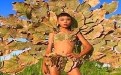 绿色环保型时装秀图片:狂野的孔雀美人 绿色环保型时装秀图片:狂野的孔雀美人