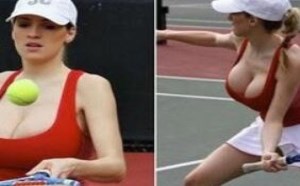 看大胸美女打球,你是在看球还是在看抖动的胸部